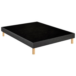 UNIC - sommier tapissier gris foncé lattes passives  