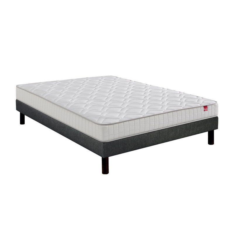 UNIC - sommier tapissier gris foncé lattes passives  